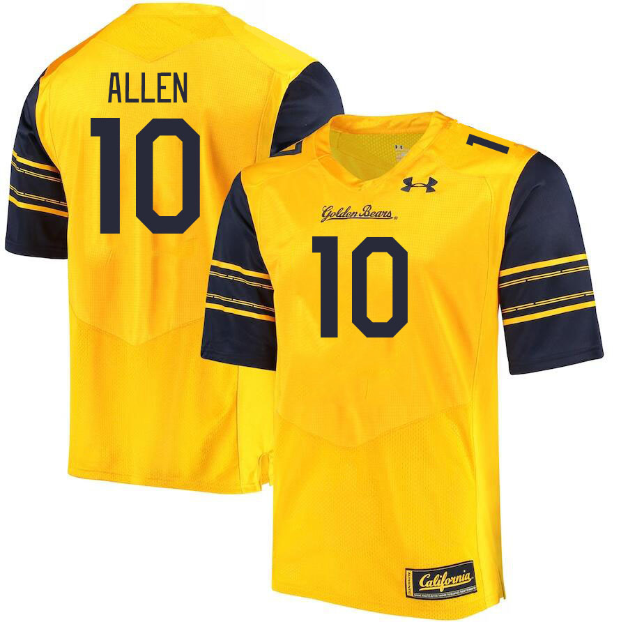 Men #10 Sergio Allen California Golden Bears College Football Jerseys Stitched Sale-Gold - Click Image to Close